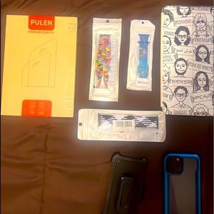 Assorted bands , screen protector & case for tablet/iPad not sure of size